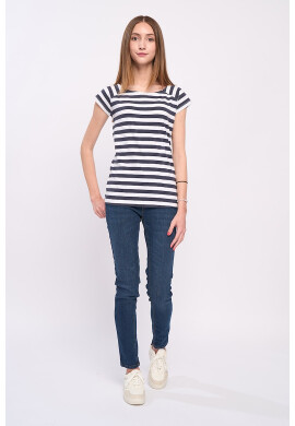 Timeout Раирана тениска с овално деколте - Pepit.bg