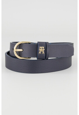Tommy Hilfiger Кожен колан Essential с лого - Тъмносин - Pepit.bg