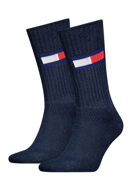 Tommy Hilfiger Унисекс дълги рипсени чорапи - 2 чифта - Pepit.bg
