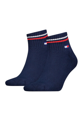 Tommy Hilfiger Унисекс къси чорапи с рипс - 2 чифта - Pepit.bg
