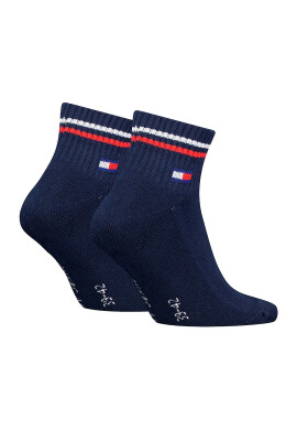 Tommy Hilfiger Унисекс къси чорапи с рипс - 2 чифта - Pepit.bg