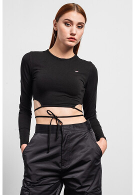 Tommy Jeans Къса блуза с връзки - Pepit.bg