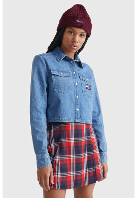 Tommy Jeans Къса дънкова риза - Pepit.bg
