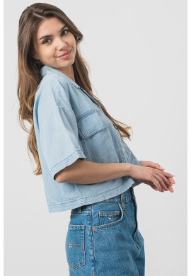 Tommy Jeans Къса риза деним - Pepit.bg
