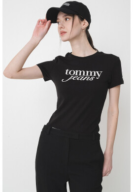 Tommy Jeans Слим тениска с лого - Pepit.bg