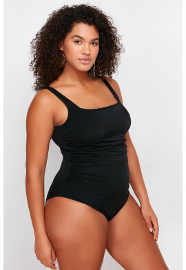 Trendyol Драпиран цял бански Plus Size - Pepit.bg