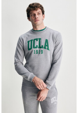 UCLA Суитшърт Baldwin с лого - Зелен/Светло сив - Pepit.bg
