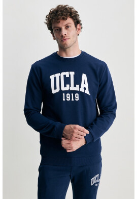 UCLA Суитшърт Baldwin с лого - Тъмносин - Pepit.bg