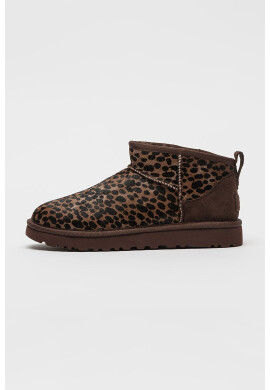 UGG Боти Classic Ultra Mini Caspian - Черен/Кафяв - Pepit.bg