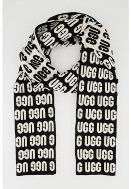 UGG Плетен кръгъл шал с монограми - Pepit.bg