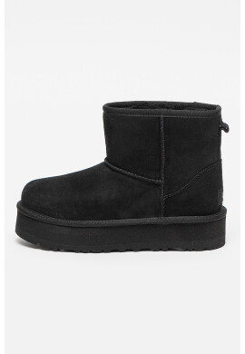 UGG Велурени боти Classic Mini - Черен - Pepit.bg