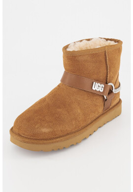UGG Велурени боти Classic Mini Chains II - Pepit.bg