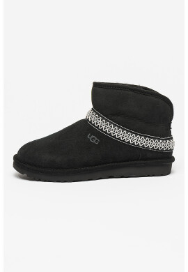 UGG Велурени боти Classic Mini Crescent - Pepit.bg