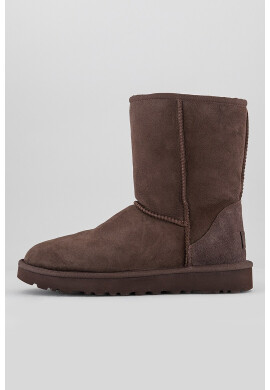 UGG Велурени боти Classic Short II - Тъмнокафяв - Pepit.bg