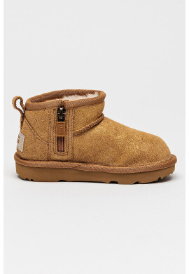 UGG Велурени боти Dazzle с цип - Карамел - Pepit.bg