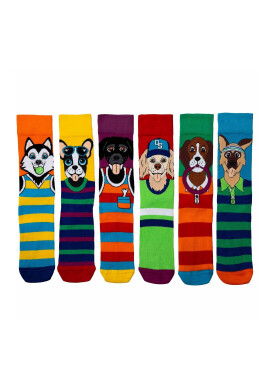 United OddSocks Дълги чорапи с шарка - 6 чифта - Pepit.bg
