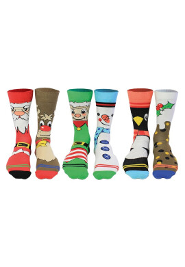 United OddSocks Дълги чорапи с шарка - 6 чифта - Pepit.bg