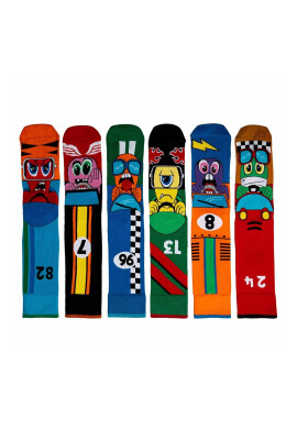United OddSocks Дълги чорапи с шарка - 6 чифта - Pepit.bg
