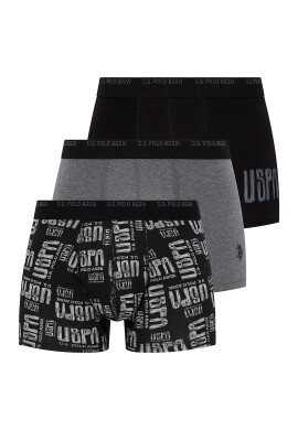 US Polo Assn Боксерки - 3 чифта - Черен/Сив меланж - Pepit.bg