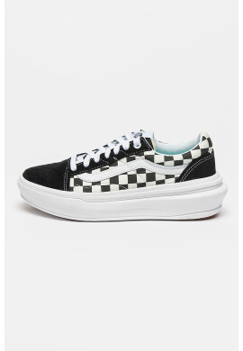 Vans Кецове Old Skool Overt с велур - Бял/Черен - Pepit.bg