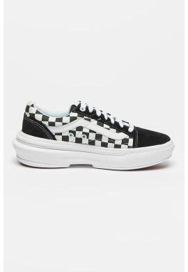 Vans Кецове Old Skool Overt с велур - Бял/Черен - Pepit.bg
