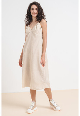 Vero Moda Рокля Magnete с лен - Pepit.bg