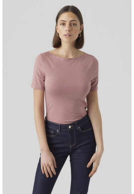 Vero Moda Тениска с деколте тип лодка - Pepit.bg