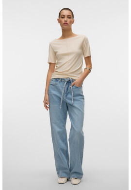 Vero Moda Тениска с модал с деколте тип лодка - Pepit.bg