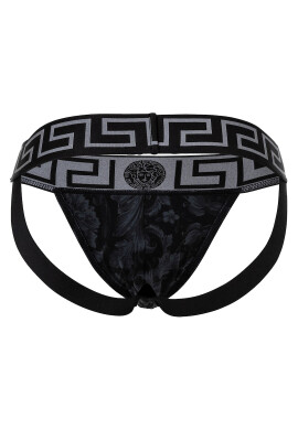 Versace Джокстрап с лого - Черен/Сив - Pepit.bg