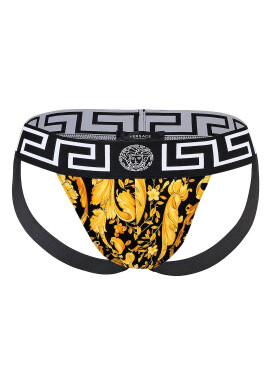 Versace Джокстрап с лого - Златист/Черен - Pepit.bg