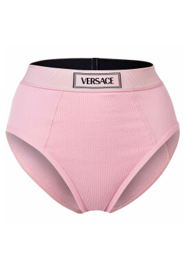 Versace Рипсени бикини с лого - Розово - Pepit.bg