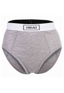 Versace Рипсени бикини с лого - Сив - Pepit.bg