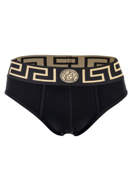 Versace Слипове с лого - 2 чифта - Черен - Pepit.bg