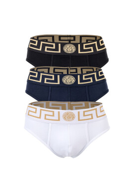 Versace Слипове Topeka - 3 чифта - Бял/Черен/Тъмносин - Pepit.bg
