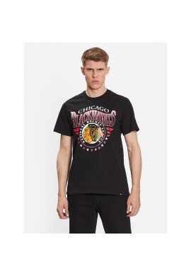 47 Brand Тишърт Chicago Blackhawks '47 Echo Tee Черен Regular Fit - Pepit.bg