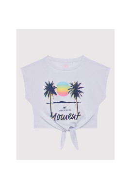 4F Блуза HJL22-JTSD009 Виолетов Cropped Fit - Pepit.bg