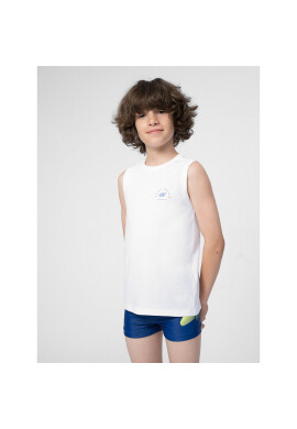 4F Мъжки топ JSS23TTSHM284 Бял Regular Fit - Pepit.bg