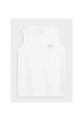 4F Мъжки топ JSS23TTSHM284 Бял Regular Fit - Pepit.bg