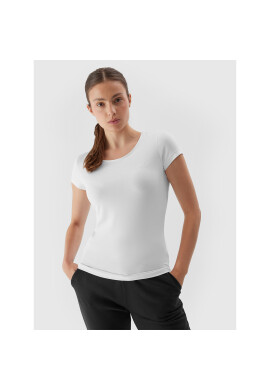 4F Тишърт AW23TTSHF0906 Бял Slim Fit - Pepit.bg