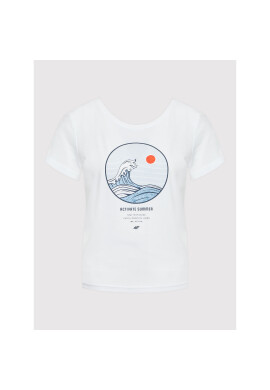 4F Тишърт H4L22-TSD052 Бял Relaxed Fit - Pepit.bg