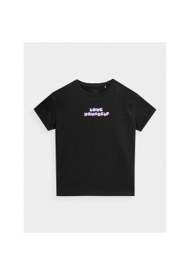 4F Тишърт JAW23TTSHF0825 Черен Regular Fit - Pepit.bg