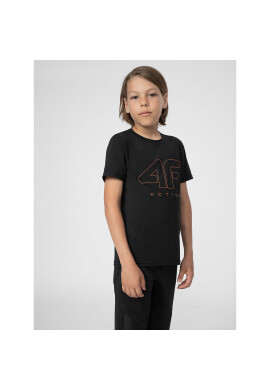4F Тишърт JSS23TFTSM166 Черен Regular Fit - Pepit.bg