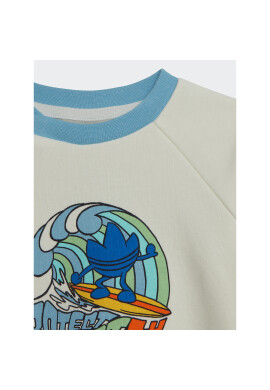 adidas Анцуг Graphic Print Crew Set IB8615 Бял Regular Fit - Pepit.bg