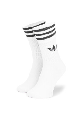 adidas Комплект 3 чифта дълги чорапи мъжки Solid Crew Sock S21489 Бял - Pepit.bg