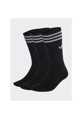 adidas Комплект 3 чифта дълги чорапи мъжки Solid Crew Sock S21490 Черен - Pepit.bg