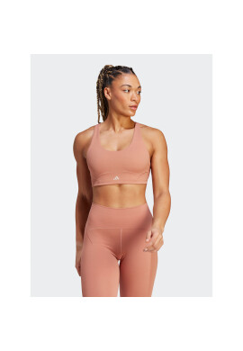 adidas Спортен сутиен CoreFlow Luxe Studio Medium-Support HR3035 Кафяв - Pepit.bg