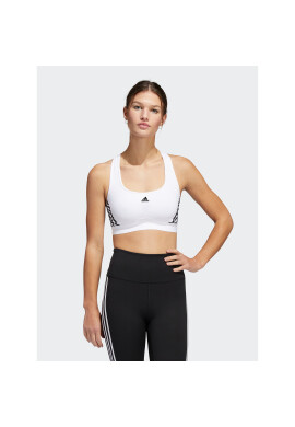 adidas Спортен сутиен Powerreact Training Medium-Support 3-Stripes Bra HC7897 Бял - Pepit.bg