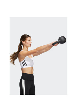 adidas Спортен сутиен Powerreact Training Medium-Support 3-Stripes Bra HC7897 Бял - Pepit.bg