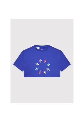 adidas Тишърт adicolor Cropped HE4775 Син Relaxed Fit - Pepit.bg