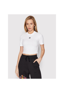 adidas Тишърт adicolor Essentials Rib Cropped HF3394 Бял Regular Fit - Pepit.bg